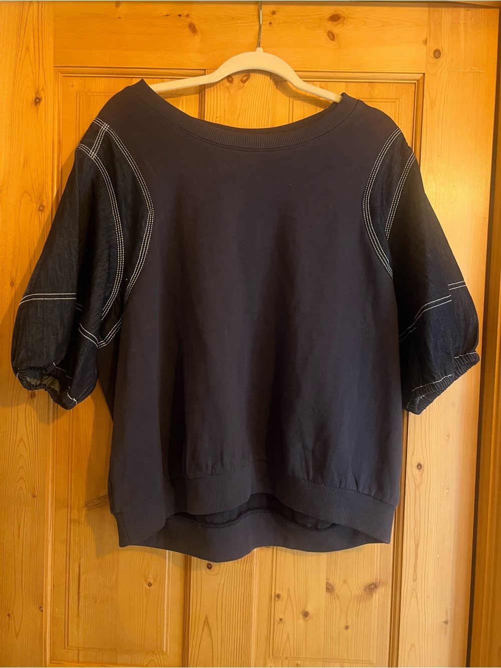 PILCRO. NWOT. cotton and denim Top
